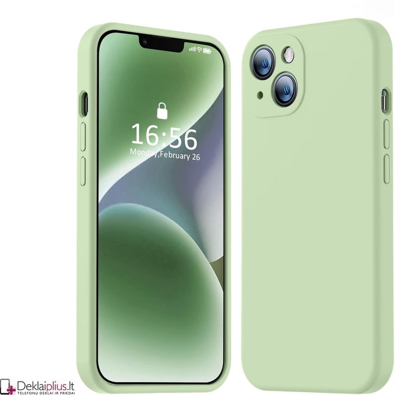 Liquid Air silikoninis dėklas su kameros apsauga - žalias (Apple Iphone 15 Plus) Liquid Air silikoninis dėklas su kameros apsauga - žalias (Apple Iphone 15 Plus)